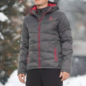 New Spyder Nexus Insulated‎ Puffer Jacket Mens Medium Thermaweb Gray